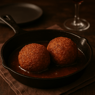 gepaneerde gehaktbal (pan klaar)