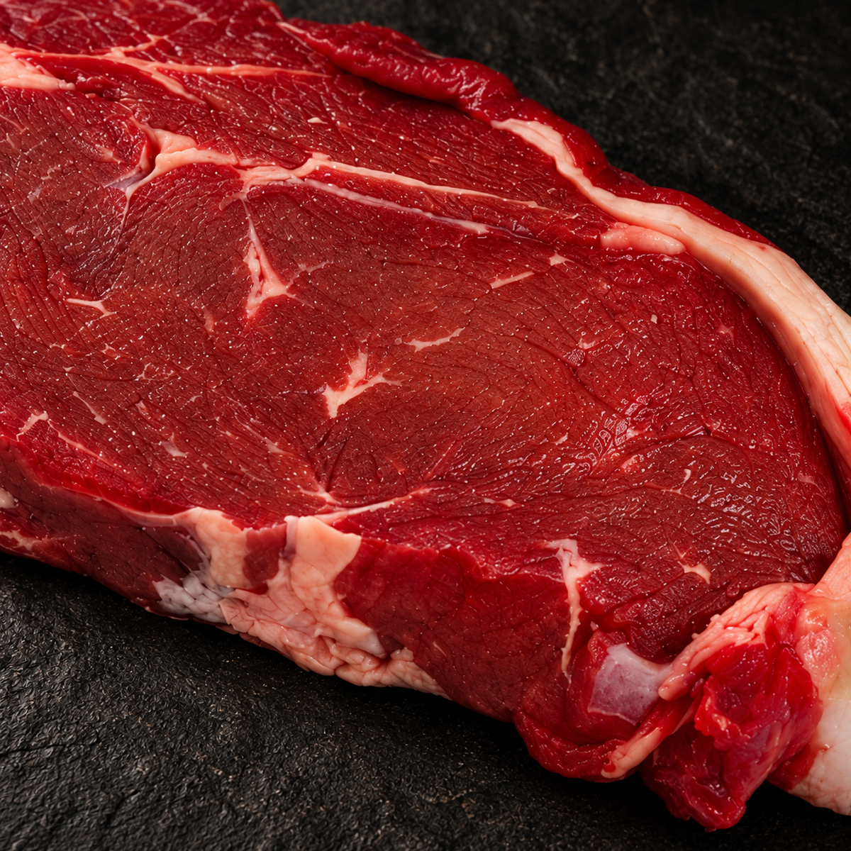 Detail van ribeye met natuurlijke marmering – Meat & Go