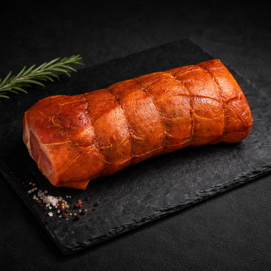 Varkensfiletrollade gekruid