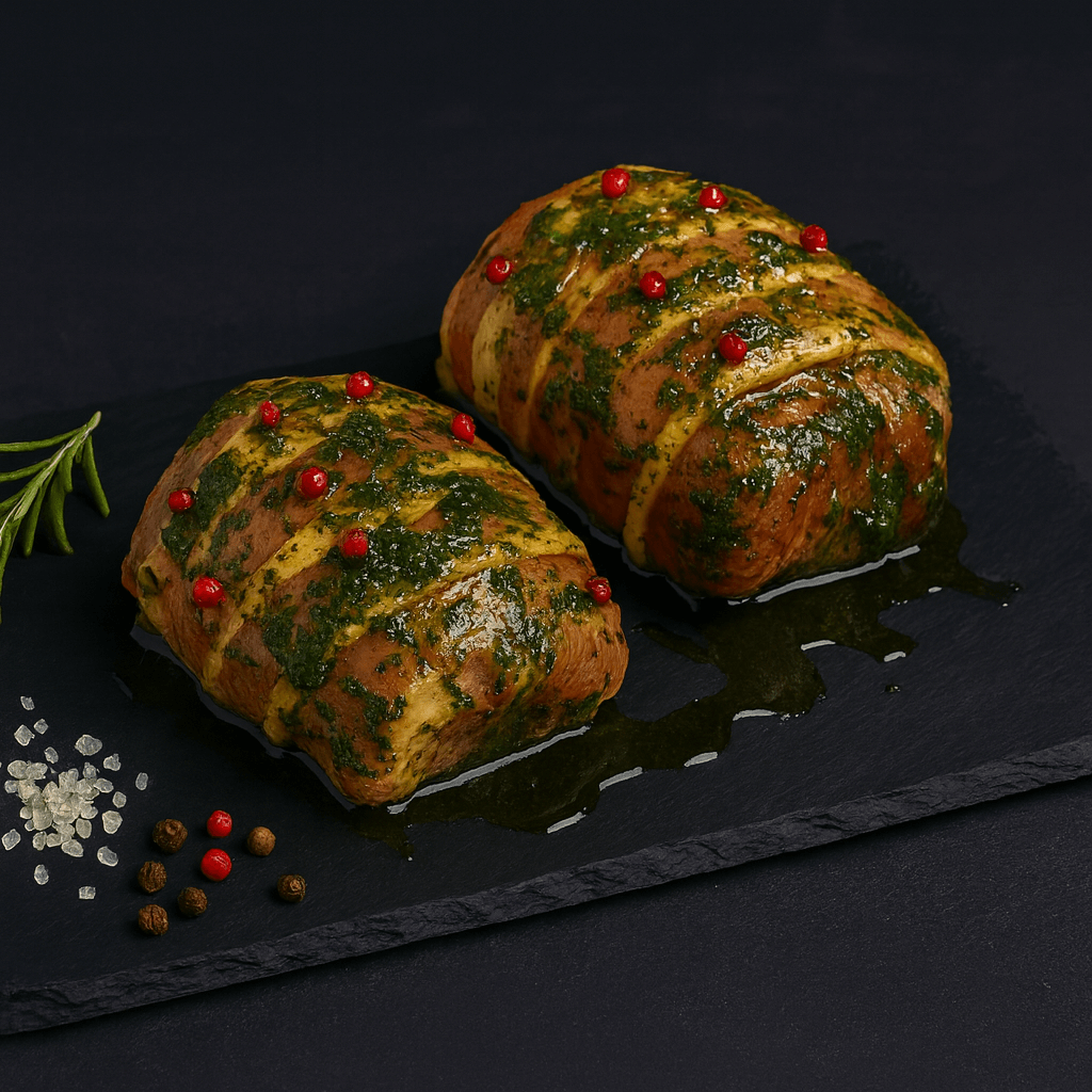 Kippendijrolletjes Pesto