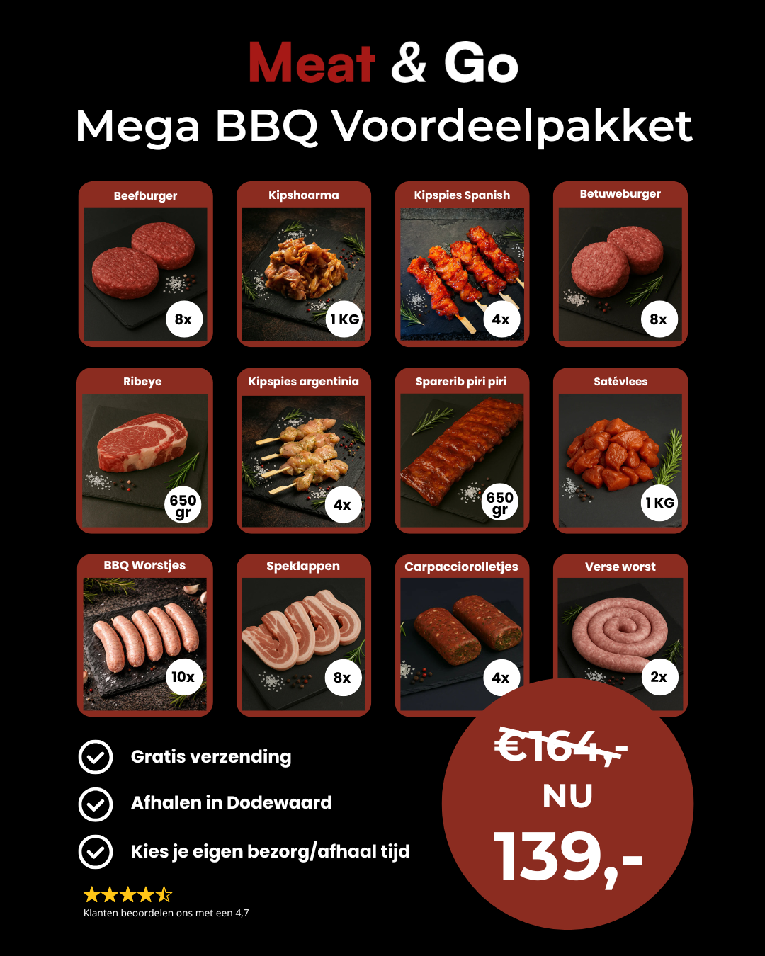 Mega BBQ voordeelpakket OP=OP